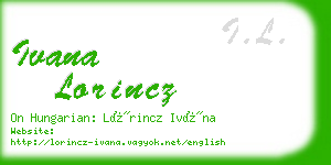 ivana lorincz business card